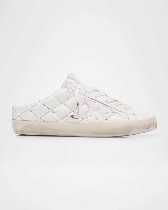 Super-Star Sabot Pearly Quilted Leather Mule Sneakers